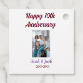 Happy 10th anniversary photoのカップル結婚名d フェイバータグ (裏面)