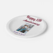 Happy 10th anniversary photoのカップル結婚名d ペーパープレート (アングル)