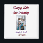 Happy 10th anniversary photoのカップル結婚名d マグネット<br><div class="desc">デザイン</div>