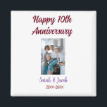 Happy 10th anniversary photoのカップル結婚名d マグネット<br><div class="desc">デザイン</div>