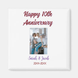 Happy 10th anniversary photoのカップル結婚名d マグネット