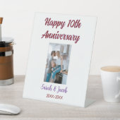 Happy 10th anniversary photoのカップル結婚名d 台座サイン (インサイチュ)