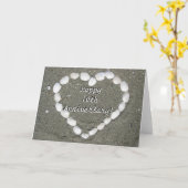 Happy 10th Anniversary Seashellハート カード (黄色い花)