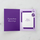 Happy 10th Anniversary Tin名前を紫に追加 カード (内部)