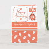 Happy 10th Anniversary Tin名前coral カード (正面)