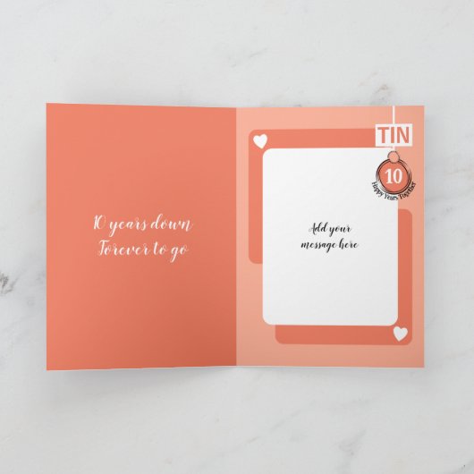 Happy 10th Anniversary Tin名前coral カード (内部)