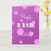 Happy 11誕生日カードfor Girl カード (黄色い花)