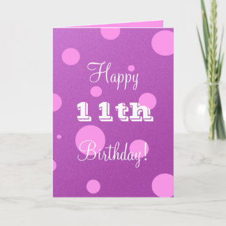 Happy 11誕生日カードfor Girl カード
