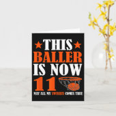 Happy 11th Birthday 11 Year Old Bysketbyll 11th Bi カード (黄色い花)