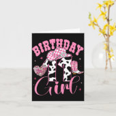 Happy 11th Birthday Girl Outfit Rodeo Western Cowg カード (黄色い花)