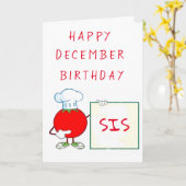 HAPPY ***12月***誕生日***SIS***カード カード (黄色い花)