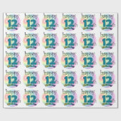 Happy 12th Birthday ラッピングペーパー (フラット)