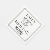 HAPPY 13TH BIRTHDAY; Art Deco Style; Custom Name スタンダードランチョンナプキン (角)