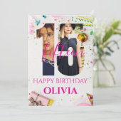 happy 15th Birthday Personalized card 招待状 (スタンド正面)