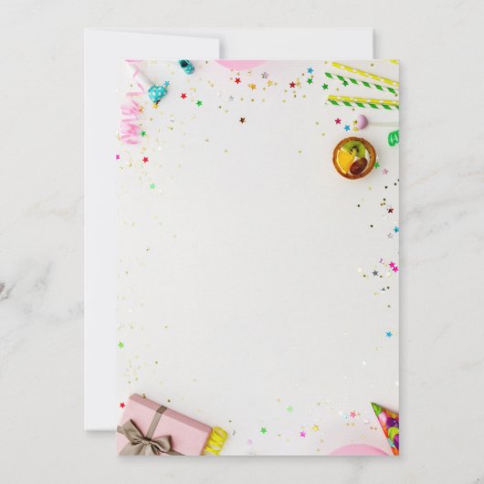 happy 15th Birthday Personalized card 招待状 (裏面)