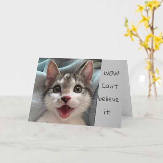 HAPPY **16th**誕生日「WOW」 カード (黄色い花)