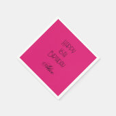 Happy 16th Birthday Pink Black Custom Name 2026 スタンダードカクテルナプキン (角)