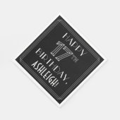 HAPPY 17th誕生日;アールデコスタイル;名前をカスタムする スタンダードランチョンナプキン (角)