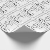 HAPPY 17th誕生日;アールデコスタイル;名前をカスタムする ラッピングペーパー (角)