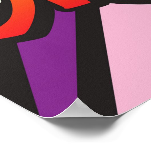 HAPPY 18th誕生日漫画ブックアーポップ・アートのトピンク ポスター (角)