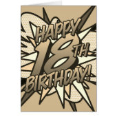 HAPPY 18th誕生日漫画ブックアーポップ・アートのトヴィンテージ (正面)