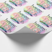 Happy 18th Birthday (roze) ラッピングペーパー (角)