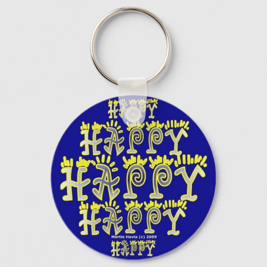 Happy (1c)キーチェーン キーホルダー (正面)
