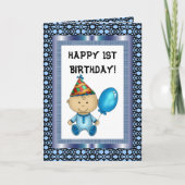 Happy 1st Birthday card カード (正面)