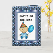 Happy 1st Birthday card カード (黄色い花)