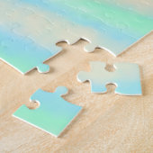 Happy 1st birthday kids baby blue green pastel ret ジグソーパズル (側面)