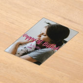 Happy 1st birthday kids baby mother red orange sty アクリル招待状 (レイダウン)