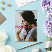 Happy 1st birthday kids baby mother red orange sty アクリル招待状 (インサイチュ (ウェディング))