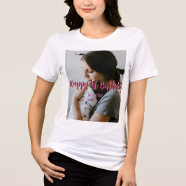 Happy 1st birthday kids baby mother red orange sty トライブレンドＴシャツ