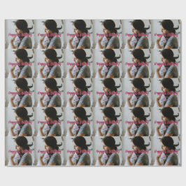 Happy 1st birthday kids baby mother red orange sty ラッピングペーパー