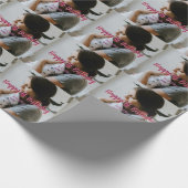 Happy 1st birthday kids baby mother red orange sty ラッピングペーパー (角)