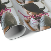 Happy 1st birthday kids baby mother red orange sty ラッピングペーパー (ロールコーナー)