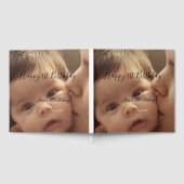 Happy 1st birthday name photo date stylish calligr ゲストブック (全面)