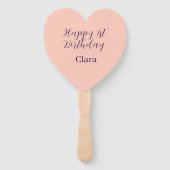 Happy 1st birthday orange purple boho retro name  ハンドファン (正面)