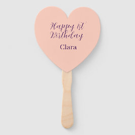 Happy 1st birthday orange purple boho retro name  ハンドファン