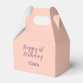 Happy 1st birthday orange purple boho retro name  フェイバーボックス (裏面サイド)