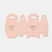 Happy 1st birthday orange purple boho retro name  フェイバーボックス (折り畳みなし)