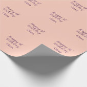 Happy 1st birthday orange purple boho retro name  ラッピングペーパー (角)