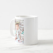 Happy 1st Birthday Photo college コーヒーマグカップ (正面左)