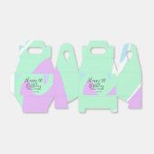 Happy 1st birthday pink green blue acrylic pour  フェイバーボックス (折り畳みなし)