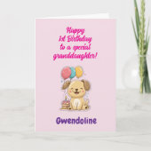 Happy 1st Birthday Special Granddaughter, Custom カード (正面)