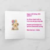 Happy 1st Birthday Special Granddaughter, Giant カード (内部)