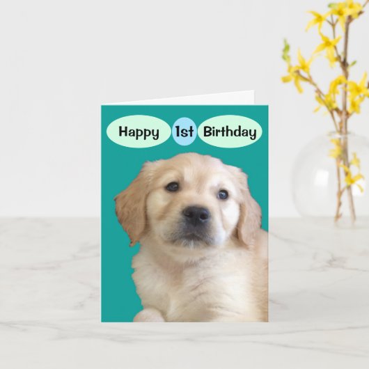 Happy 1st Birthday to a special Boy カード (黄色い花)