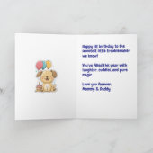 Happy 1st Birthday to a Special Son, Puppy,  Card カード (内部)