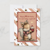 Happy 1st. Birthday to Our Baby Squirrel 招待状 (正面)