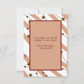 Happy 1st. Birthday to Our Baby Squirrel 招待状 (裏面)